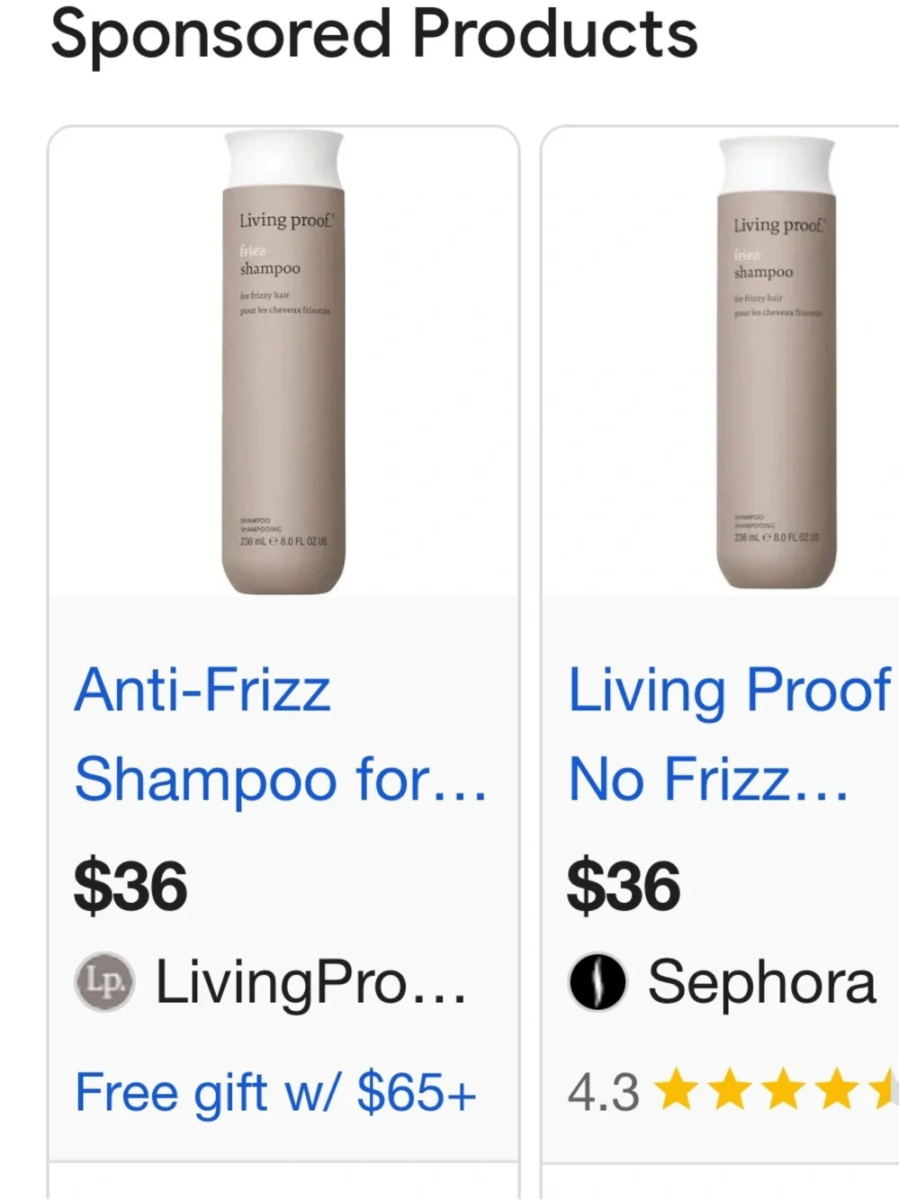 Living Proof Frizz Shampoo and Conditioner Duo - Gray